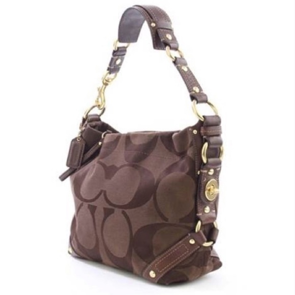 Coach Handbags - Coach Carly signature hobo bag purse jacquard 710